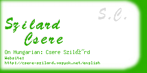 szilard csere business card